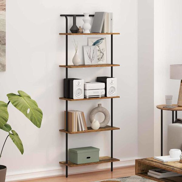 vidaXL Bookshelf Old wood 60 x 24 x 168 cm Engineered wood