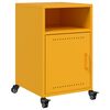 vidaXL Bedside Cabinet Mustard Yellow 36x39x59 cm Steel