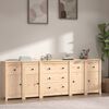 vidaXL Sideboard 230x35x80 cm Solid Wood Pine