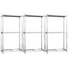 vidaXL 2-Layer Tire Racks 3 pcs Silver 110x40x180 cm Steel