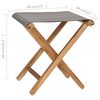 vidaXL Folding Chairs 2 pcs Solid Teak Wood and Fabric Dark Grey
