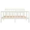 vidaXL Bed Frame without Mattress White Solid Wood 140x190 cm (810063+814145)