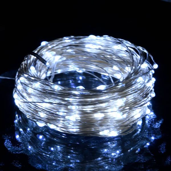 vidaXL LED Micro Fairy String Lights 40m 400 LED Cold White 8 Function