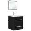 vidaXL Bathroom Furniture Set with Drawer Black 41 x 38.5 x 48 cm
