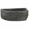 vidaXL Wall-mounted Basin Irregular Grey 45 x 35 x 15 cm River Stone