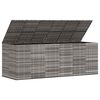 vidaXL Garden Cushion Box PE Rattan 291x100.5x104 cm Grey
