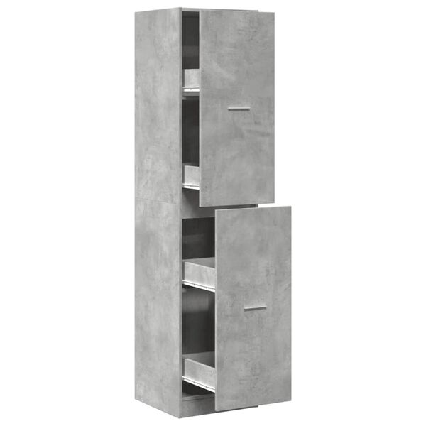 vidaXL Apothecary Cabinet Concrete Grey 40x41x174.5 cm Engineered Wood