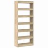 vidaXL Book Cabinet Sonoma Oak 80 x 30 x 198 cm Engineered Wood