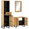 vidaXL 3 Piece Bathroom Furniture Set Solid Wood Rough Mango