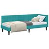vidaXL Corner Bed Frame with Headboard Turquoise 80 x 200 cm Velvet