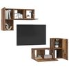 vidaXL TV Cabinet Set Wall-mounted 4 pcs Old Wood Engineered Wood