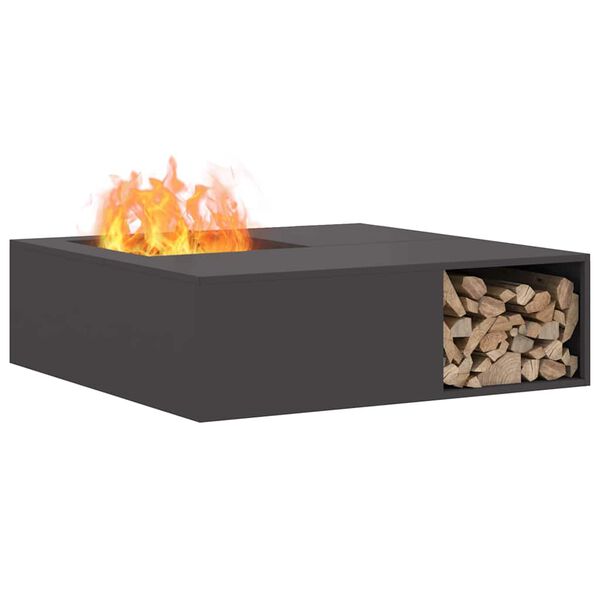 vidaXL Fire Pit Black 100 x 100 x 30 cm Cold-rolled steel