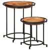 vidaXL 2 Piece Side Table Set Solid Wood Acacia