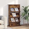 vidaXL Magazine Rack Smoked Oak 70 x 41 x 126 cm Engineered Wood
