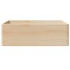 vidaXL Wooden Box with Handles 40x30x13 cm Solid Wood Pine