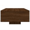vidaXL Coffee Table with LED Lights Brown Oak 85x55x31 cm