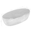 vidaXL Coffee Table Hammered Silver 100x50x28 cm Aluminium