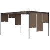 vidaXL Garden Gazebo with Side Curtain 4x3x2.25 m Taupe