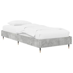 vidaXL Bed Frame Concrete Grey 80 x 200 cm Engineered Wood