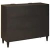 vidaXL Side Cabinet Black and Gold 90 x 33.5 x 75 cm Solid Mango Wood