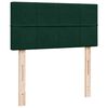 vidaXL Box Spring Bed with Mattress Dark Green 90x190 cm Velvet