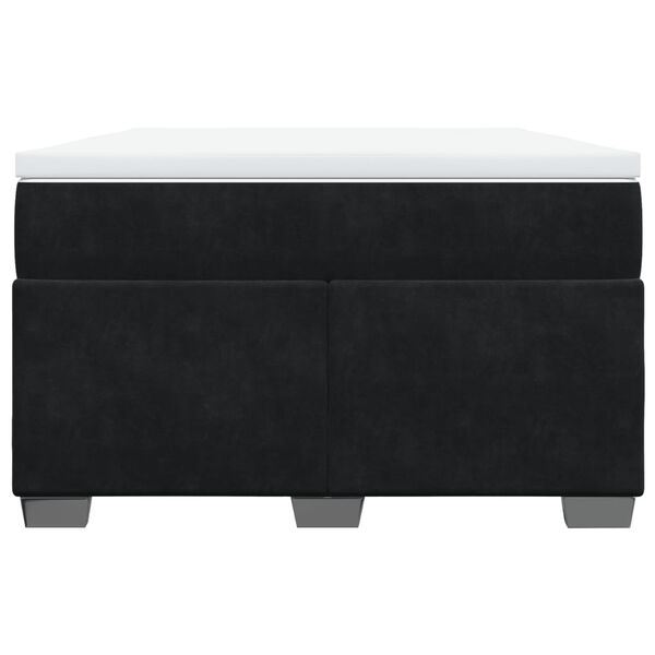 vidaXL Box Spring Bed with Mattress Black 120x200 cm Velvet