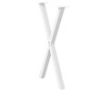 vidaXL Dining Table Legs X-Shaped 2 pcs White 57x(72-73) cm Steel
