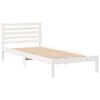 vidaXL Bed Frame with Headboard White 90 x 210 cm Solid Pine Wood