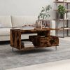 vidaXL Coffee Table Smoked Oak 90x49x45 cm Engineered Wood