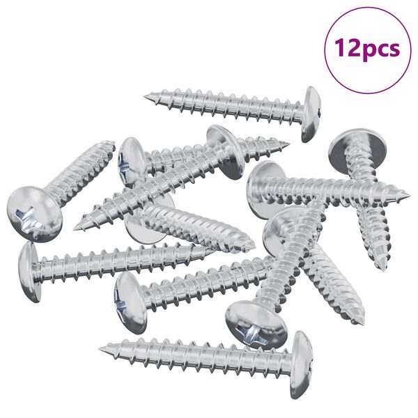 vidaXL Self Tapping Nail 12 pcs Zinc-coated 4 x 25 mm Steel