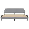 vidaXL Bed Frame "Dover" Light Grey 180x200 cm Super King Fabric