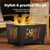vidaXL Fire Pit Black 60 x 60 x 40 cm Steel