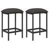 vidaXL Bar Stool 2 pcs Dark Grey 40 x 32 x 64 cm Engineered Wood