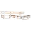 vidaXL 4 Piece Garden Pallet Lounge Set Wood White