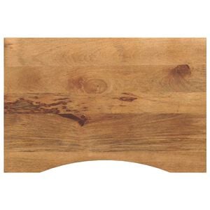 vidaXL Desk Top with Curve 80x50x2,5 cm Solid Wood Rough Mango