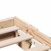 vidaXL Bed Frame Natural 200 x 200 cm Solid Pine Wood