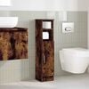 vidaXL Bathroom Cabinet with Roll Holder Smoked Oak 20.5x22x90 cm
