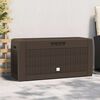 vidaXL Garden Storage Box Brown 119x48x60 cm PP