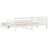 vidaXL Daybed with Trundle and Drawers without Mattress White 90x200 cm