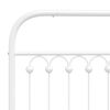 vidaXL Metal Replace Headboard White 150 cm