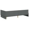 vidaXL Corner Bed Frame Dark Grey 100 cm x 200 cm Velvet