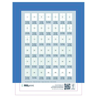 rillprint Self-adhesive Sticker Labels 210x148 mm 1000 Sheets White
