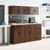 vidaXL Garage Wall Cabinets 2 pcs Brown Oak Engineered Wood