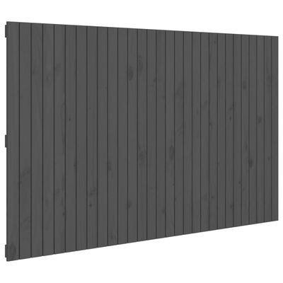 vidaXL Wall Headboard Grey 185x3x110 cm Solid Wood Pine