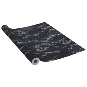 vidaXL Self-adhesive Furniture Film Black Stone 500x90 cm PVC