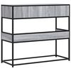 vidaXL Console Table Grey Sonoma 90x35x80 cm Engineered Wood