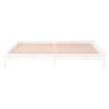vidaXL LED Bed Frame without Mattress White 120x190 cm Small Double Solid Wood