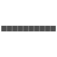 vidaXL Fence Panel Set WPC 1737x186 cm Black