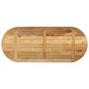 vidaXL Table Top 110x50x3.8 cm Oval Solid Wood Rough Mango