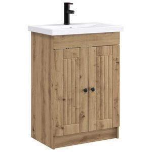 vidaXL Bathroom Furniture Set Artisan Oak 56 x 37.5 x 81 cm
